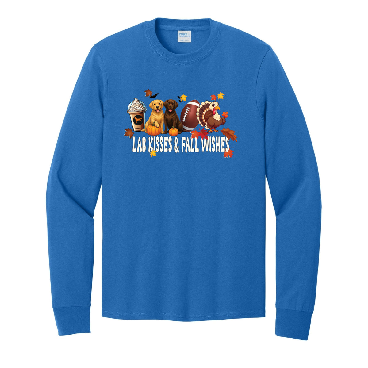 Lab Fall Wishes Port & Co™ PC54LS Long Sleeve Core Cotton Tee
