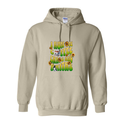 Coffee Chaos & Akita Green Yelllow Heavy Blend Hooded Sweatshirt - WagALotBowWow
