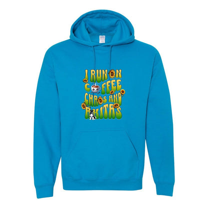 Coffee Chaos & Akita Green Yelllow Heavy Blend Hooded Sweatshirt - WagALotBowWow