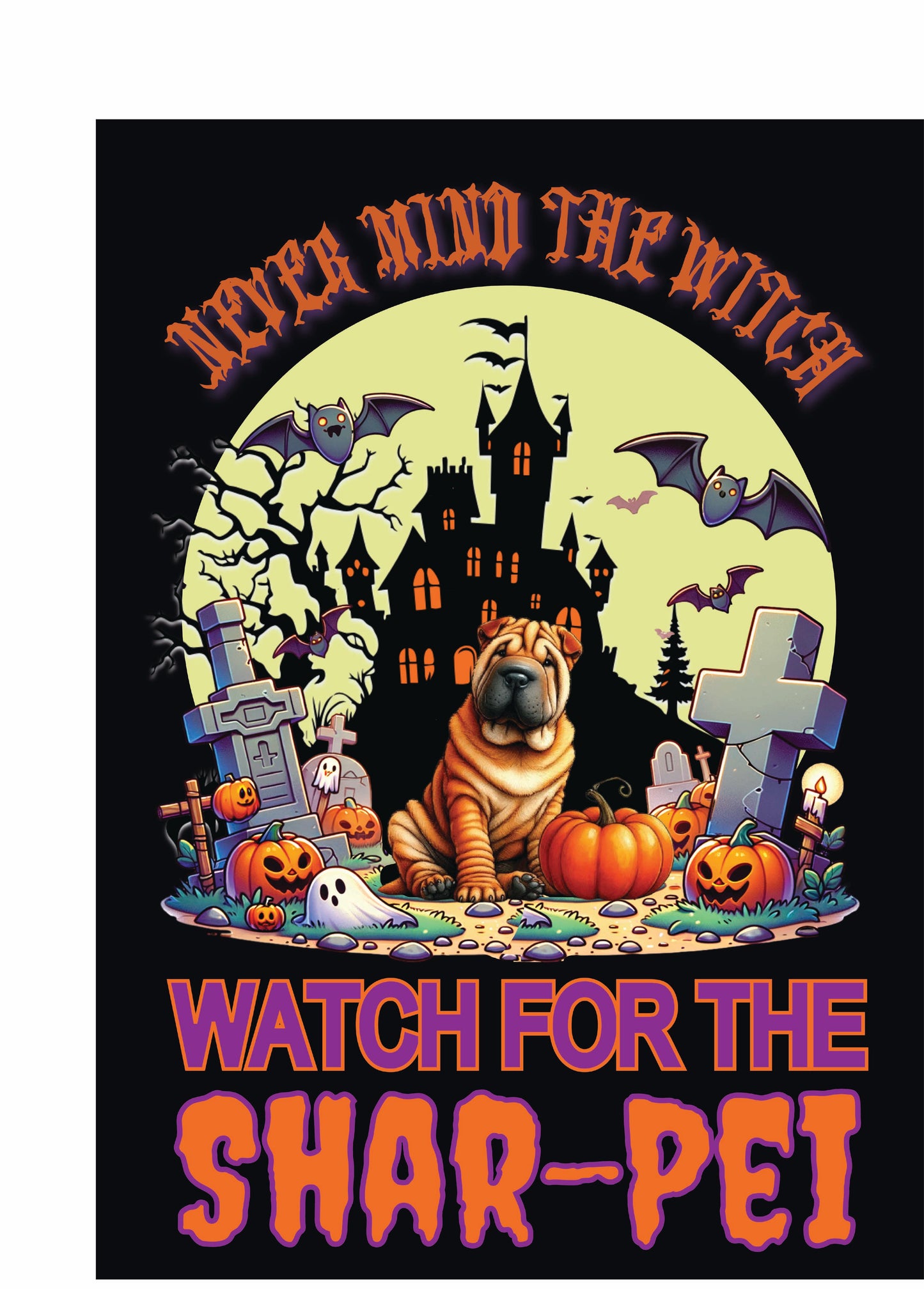 Halloween Non-Sporting Breed Garden Flags - WagALotBowWow