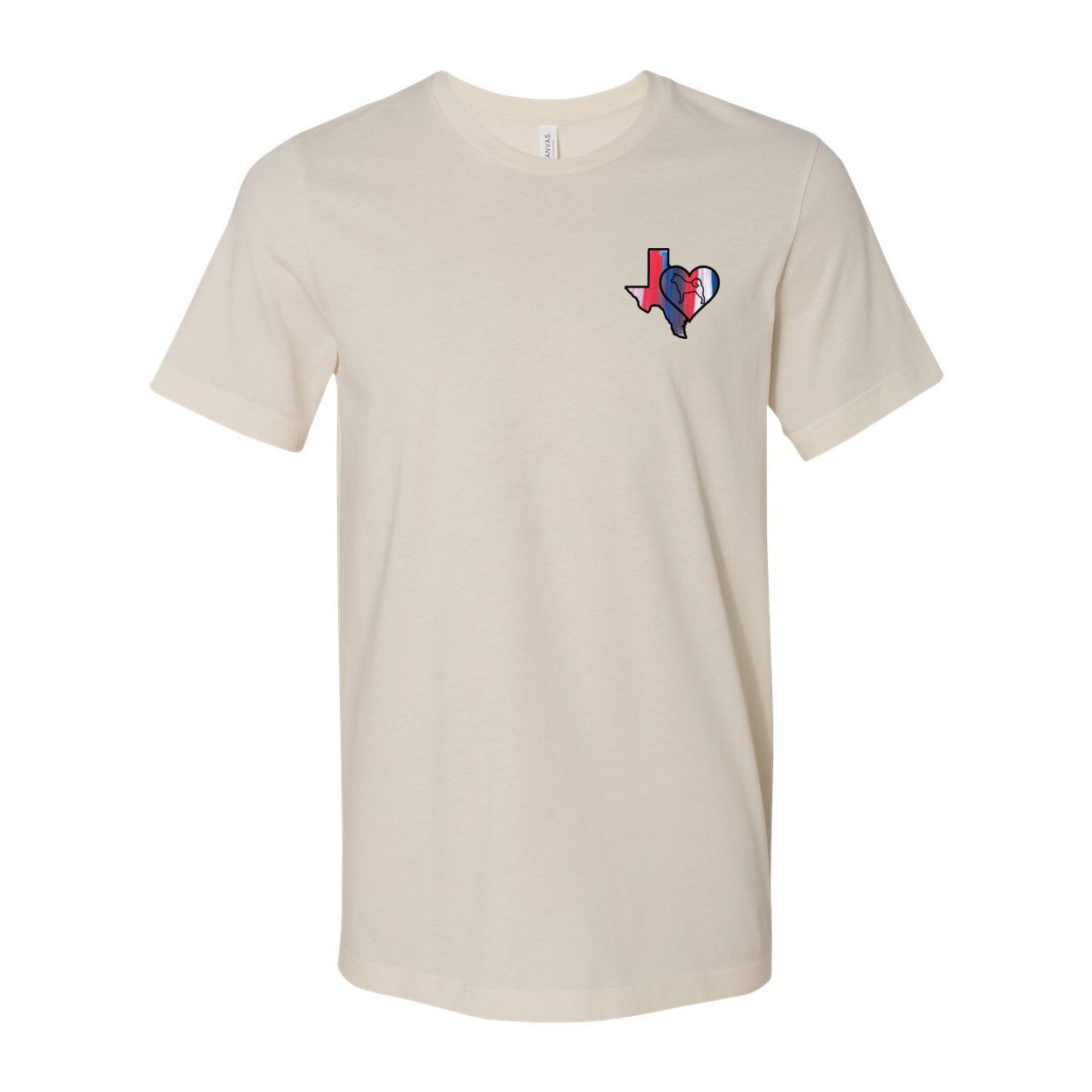 Texas Heart Akita Front/Back Unisex Short Sleeve Jersey Tee - WagALotBowWow