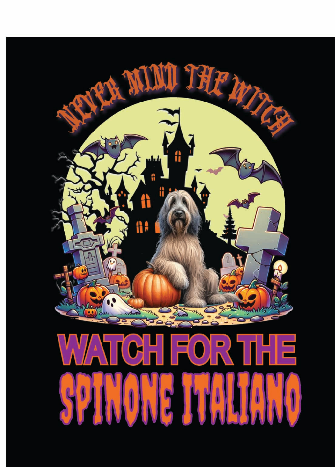 Halloween Spinone Italiano Breed Linen Garden Flags – 12x18