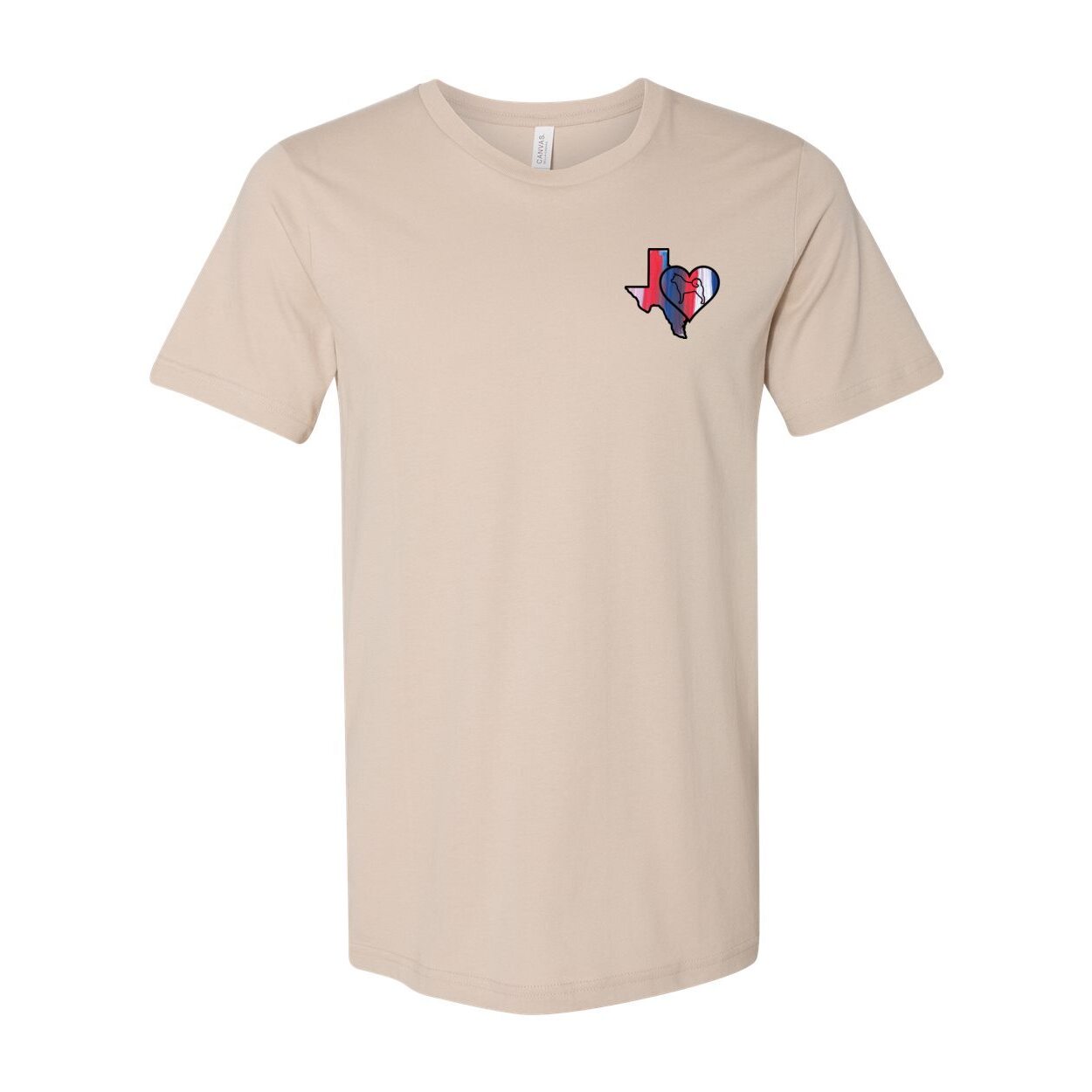 Texas Heart Akita Front/Back Unisex Short Sleeve Jersey Tee - WagALotBowWow