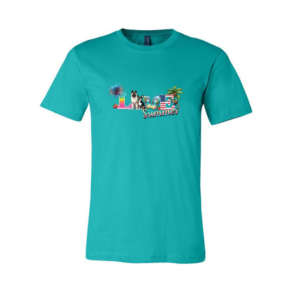 Summer Akita Rat T Unisex Short Sleeve Jersey Tee - WagALotBowWow
