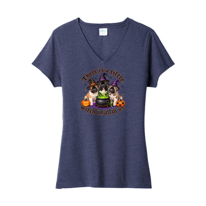 Little Witch in all of us LPC455V Port & Company ® Ladies Fan Favorite ™ Blend V-Neck Tee