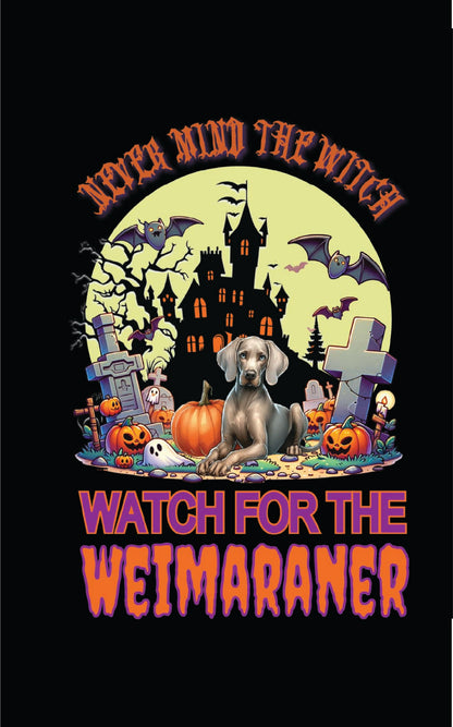 Halloween Weimaraner Breed Linen Garden Flags – 12x18