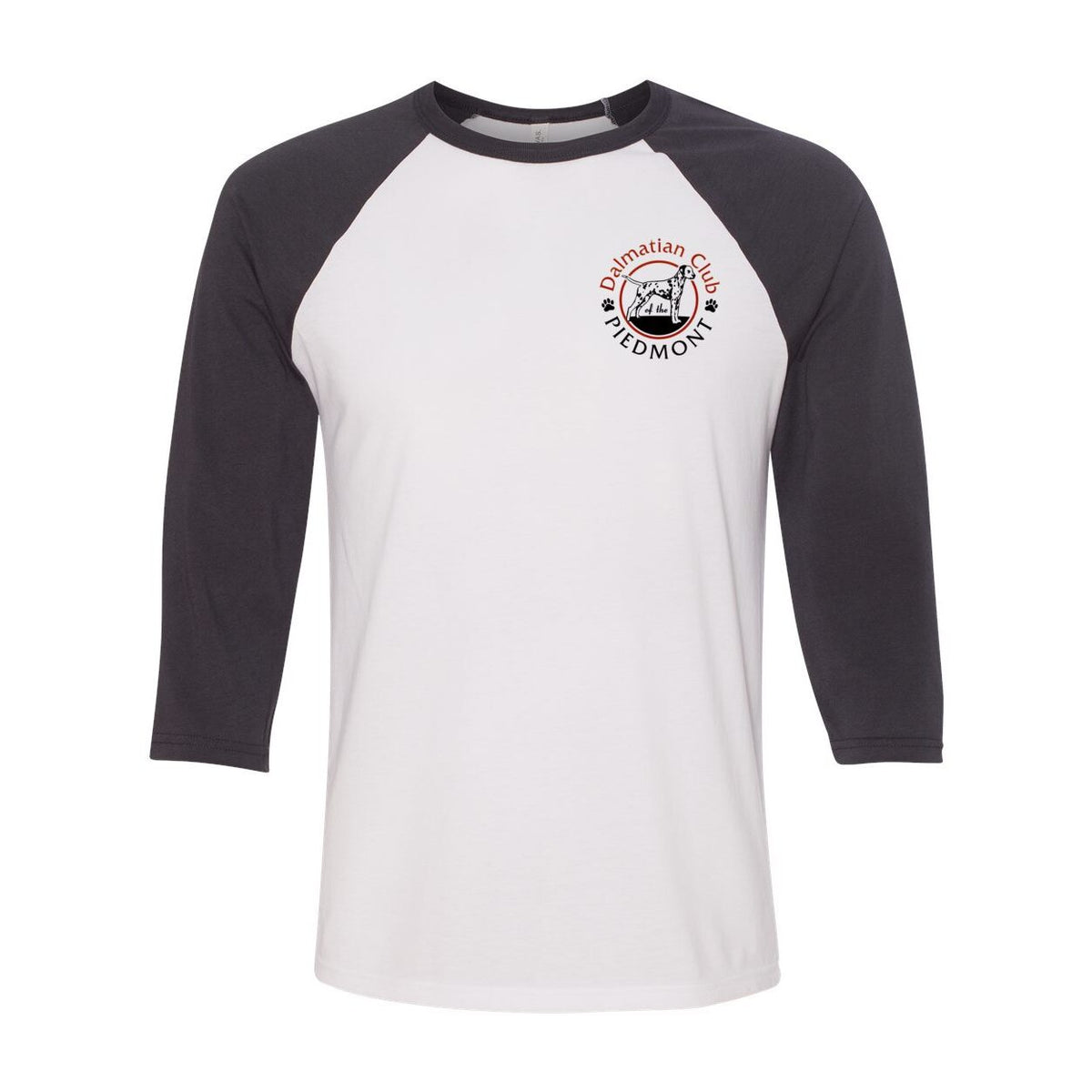 Dal Club Red black Front Back Unisex Three-Quarter Sleeve Baseball T-Shirt