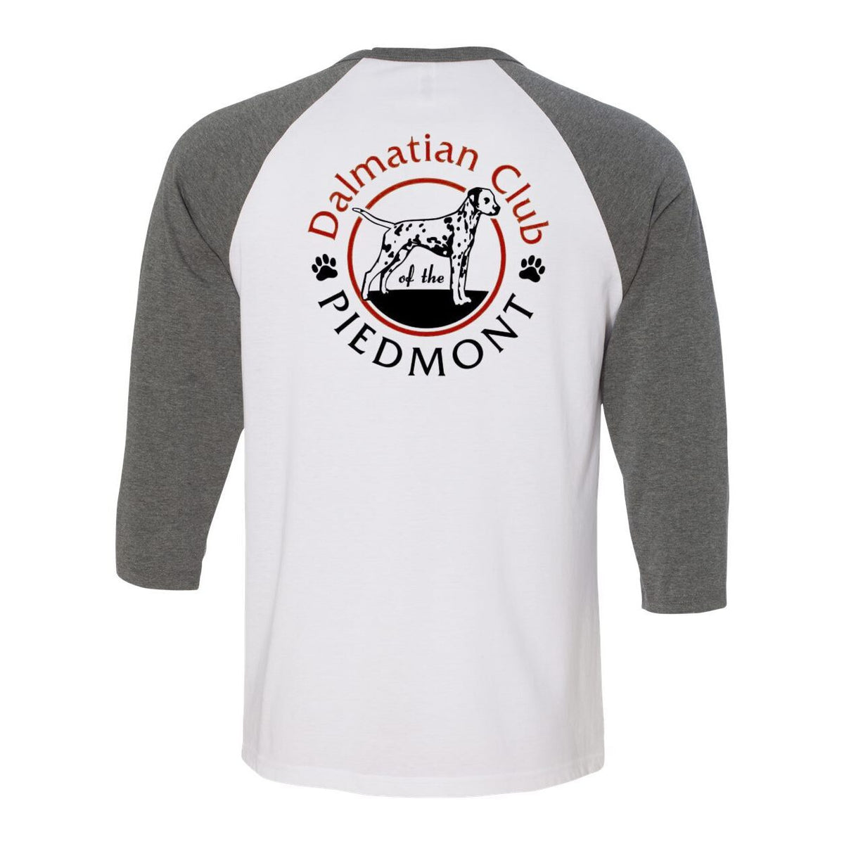 Dal Club Red black Front Back Unisex Three-Quarter Sleeve Baseball T-Shirt
