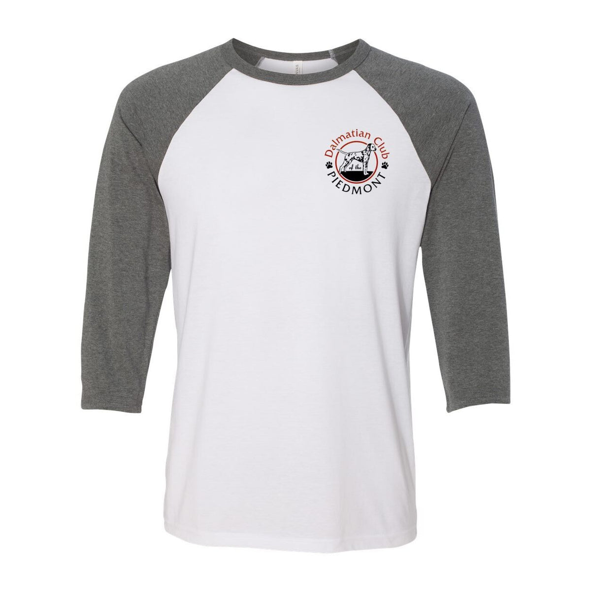 Dal Club Red black Front Back Unisex Three-Quarter Sleeve Baseball T-Shirt