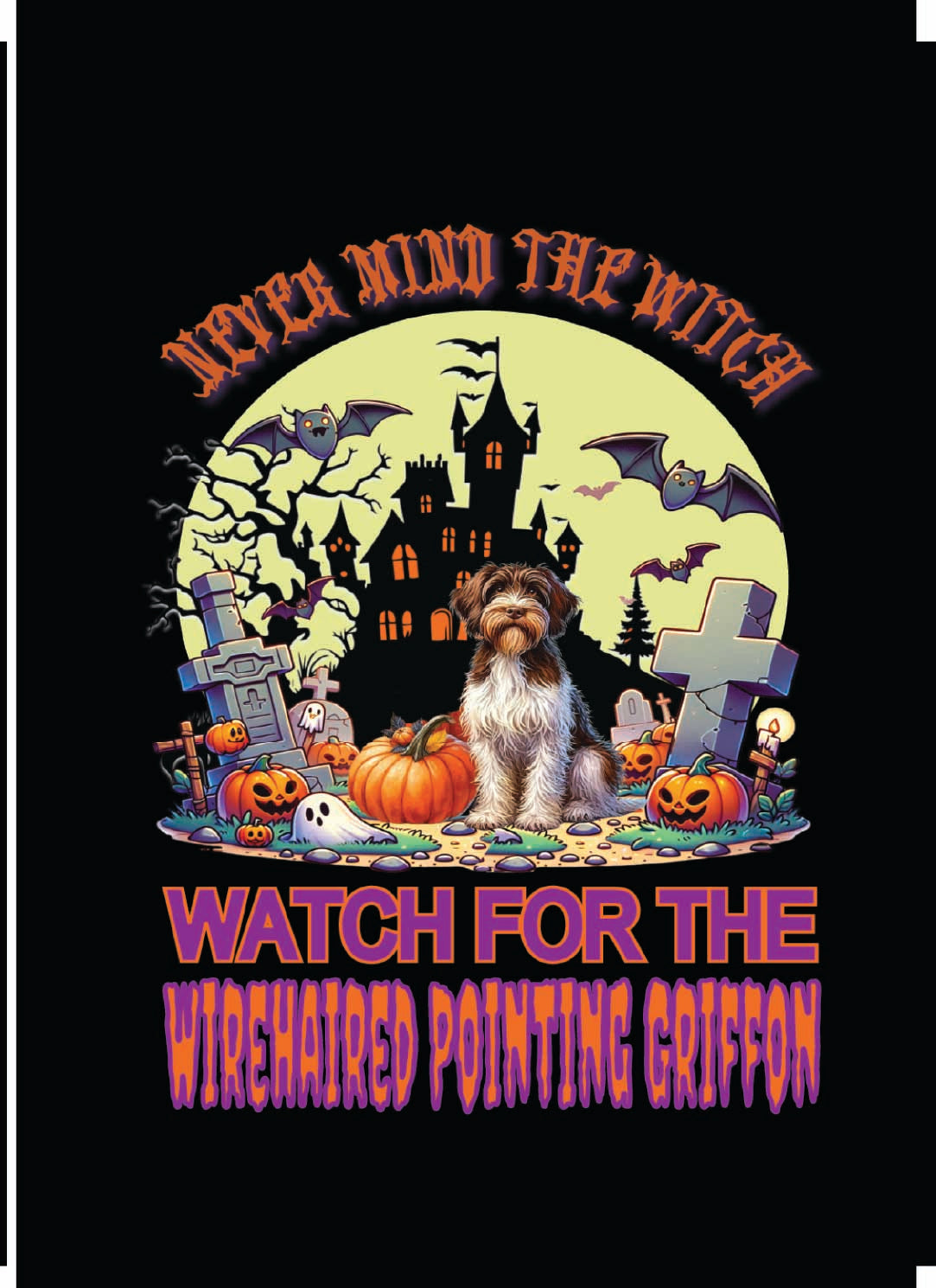 Halloween Wirehaired Pointing Griffon Breed Linen Garden Flags – 12x18