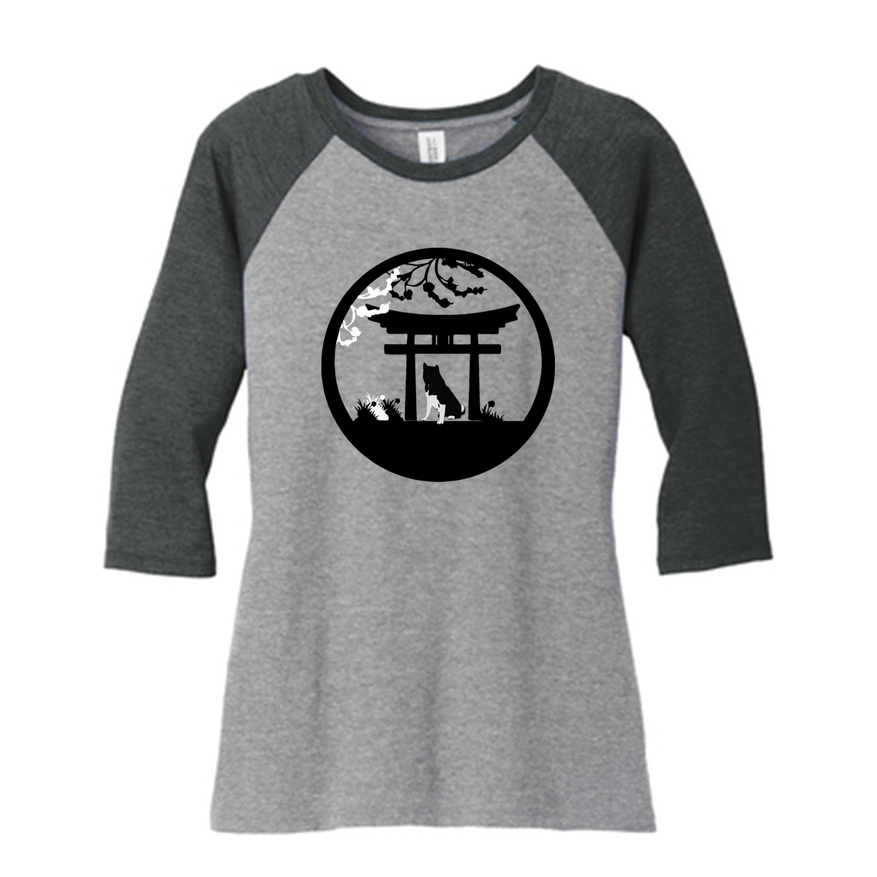 Akita Gate Three Quarter Raglan - WagALotBowWow