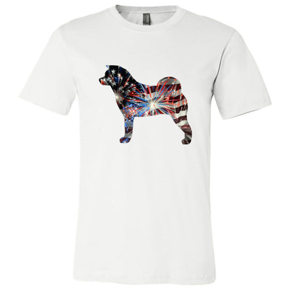 Patriotic Akita Unisex Short Sleeve Jersey Tee - WagALotBowWow