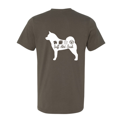 Akita Scent Sniff F/B Unisex SS Jersey Tee - WagALotBowWow