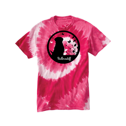 Bullmastiff Flowers Spiral Tie-Dyed T-Shirt - WagALotBowWow