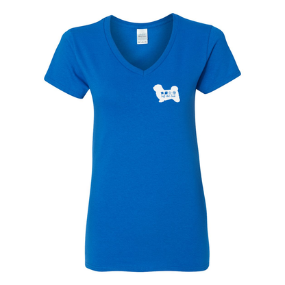 Havanese Scent F/B Women's V-Neck T-Shirt - WagALotBowWow