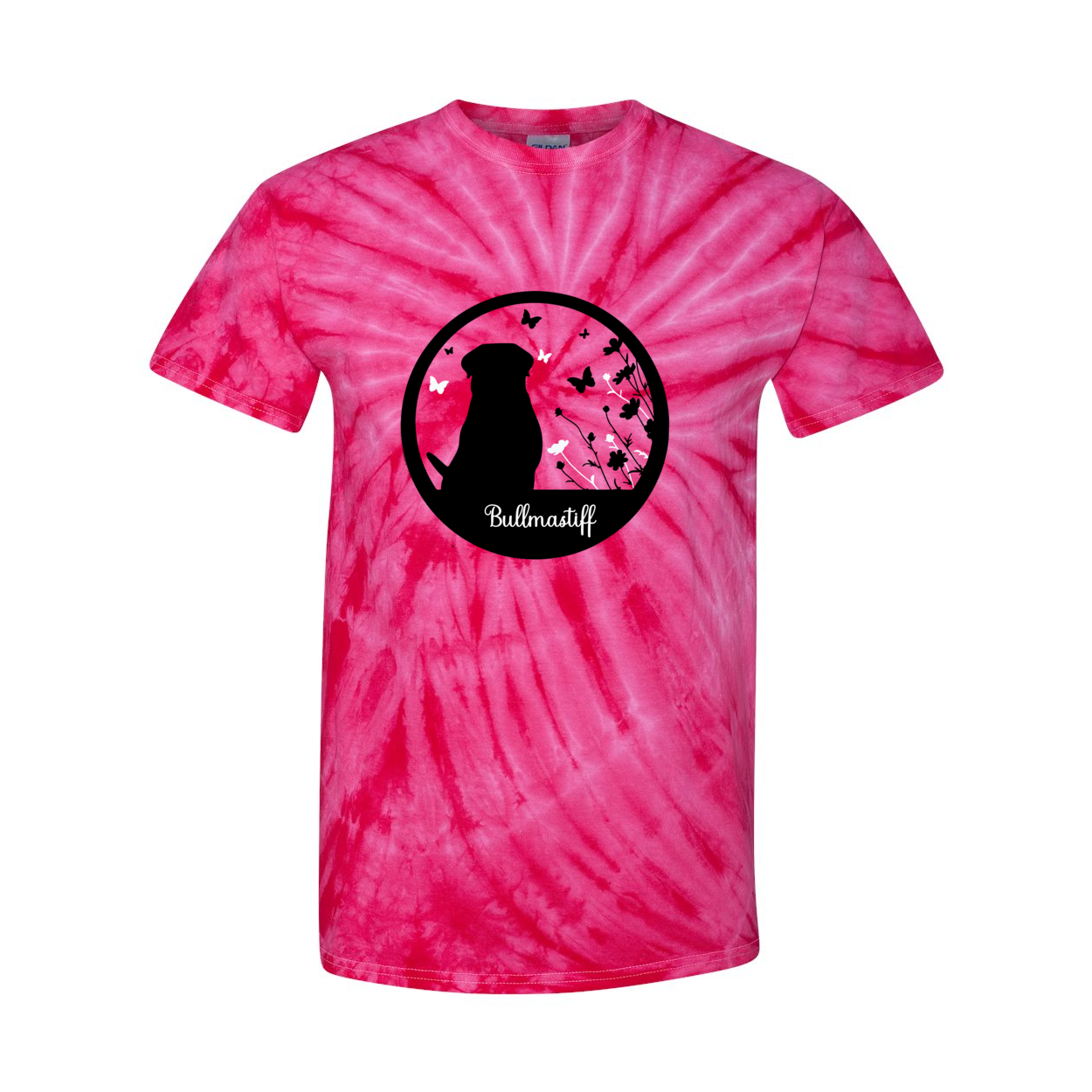 Bullmastiff Flowers Pinwheel SS 2XL,3XL, - WagALotBowWow