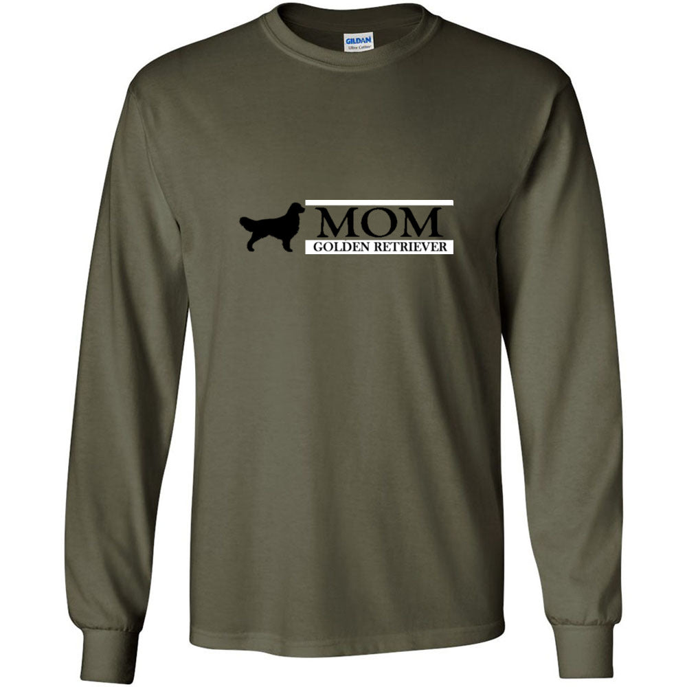 Golden Retriever Mom Black Unisex Ultra Cotton Long Sleeve T-Shirt - WagALotBowWow