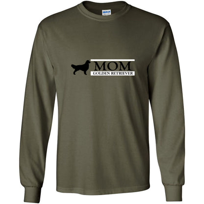 Golden Retriever Mom Black Unisex Ultra Cotton Long Sleeve T-Shirt - WagALotBowWow