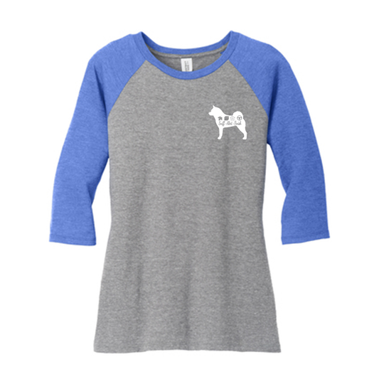 Akita Scent F/B 3/4-Sleeve Raglan - WagALotBowWow