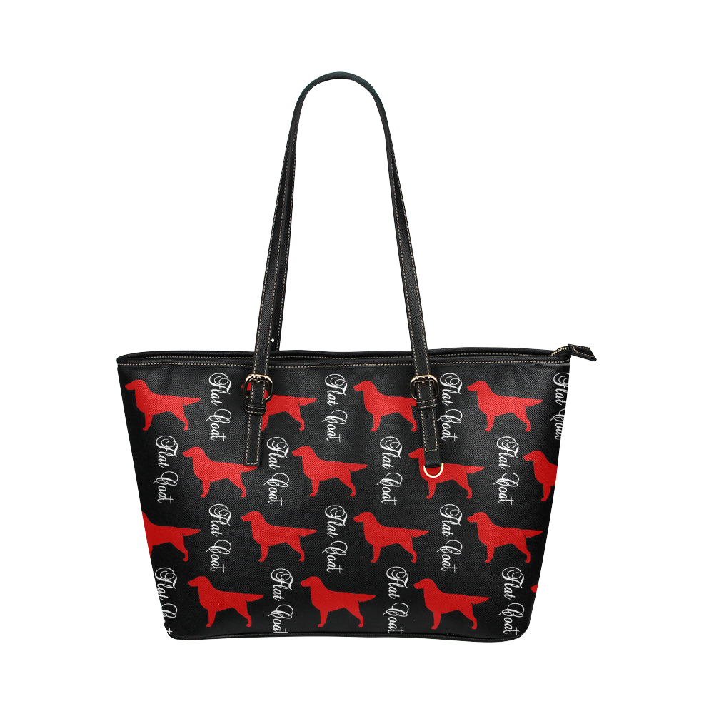 Flat Coat Leather Tote - WagALotBowWow