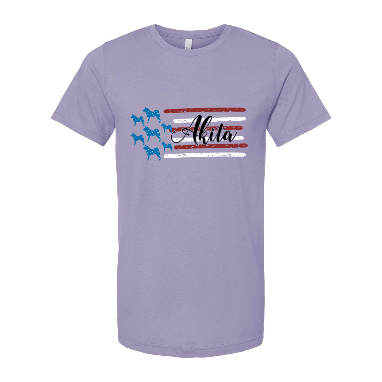 Akita Distressed Flag Black - WagALotBowWow