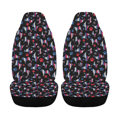 Akita Silhouette & Paw Car Seat Covers - WagALotBowWow