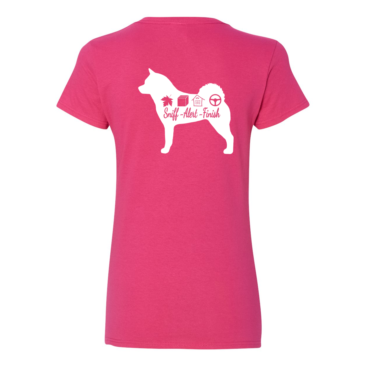 Akita Scent F/B Women's V-Neck T-Shirt - WagALotBowWow