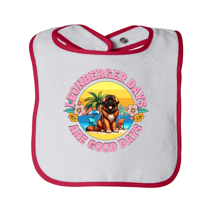 Infant Contrast Trim Terry Bib - WagALotBowWow