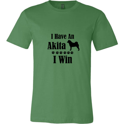 Have Akita I Win Unisex Short Sleeve Jersey Tee - WagALotBowWow
