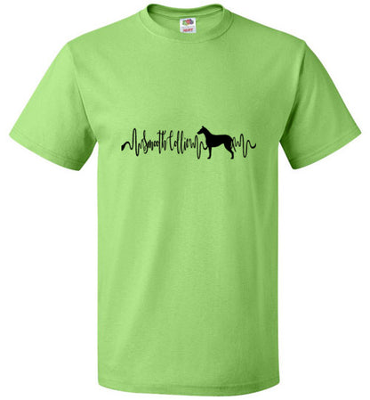 Smooth Collie Heartbeat Unisex Short Sleeve Shirt Black - WagALotBowWow