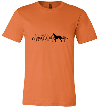 Smooth Collie Heartbeat Unisex Short Sleeve Shirt Black - WagALotBowWow