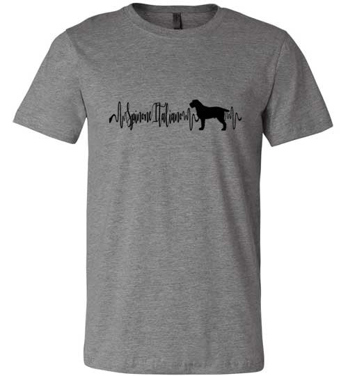 Spinone Italiano Heartbeat Unisex Short Sleeve Shirt Black - WagALotBowWow