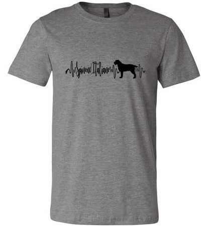 Spinone Italiano Heartbeat Unisex Short Sleeve Shirt Black - WagALotBowWow