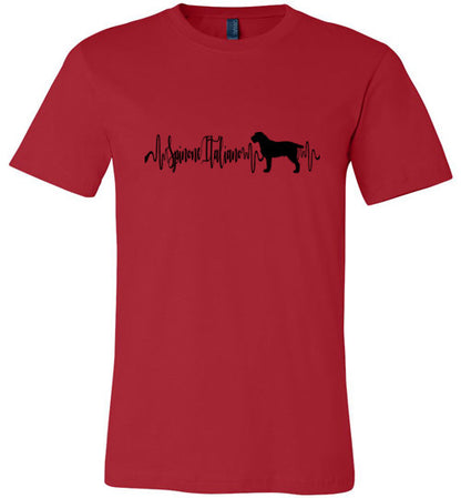 Spinone Italiano Heartbeat Unisex Short Sleeve Shirt Black - WagALotBowWow