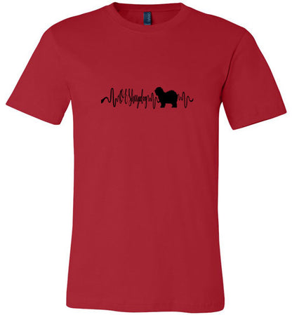 OES Heartbeat Unisex Short Sleeve Shirt Black - WagALotBowWow