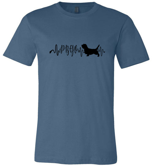 PBGV Heartbeat Unisex Short Sleeve Shirt Black - WagALotBowWow