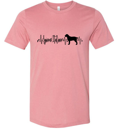 Spinone Italiano Heartbeat Unisex Short Sleeve Shirt Black - WagALotBowWow