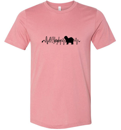 OES Heartbeat Unisex Short Sleeve Shirt Black - WagALotBowWow