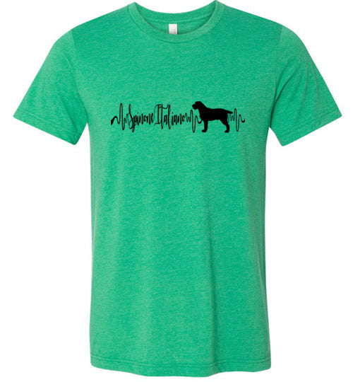 Spinone Italiano Heartbeat Unisex Short Sleeve Shirt Black - WagALotBowWow