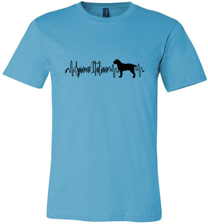 Spinone Italiano Heartbeat Unisex Short Sleeve Shirt Black - WagALotBowWow