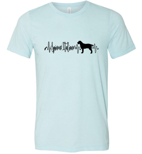 Spinone Italiano Heartbeat Unisex Short Sleeve Shirt Black - WagALotBowWow