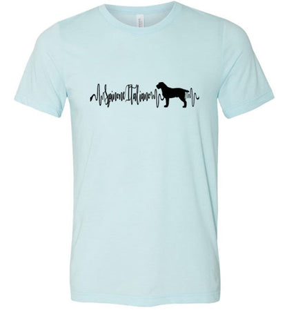 Spinone Italiano Heartbeat Unisex Short Sleeve Shirt Black - WagALotBowWow