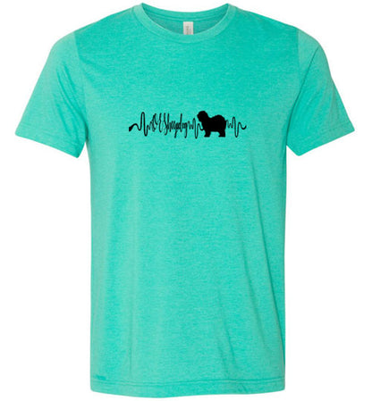 OES Heartbeat Unisex Short Sleeve Shirt Black - WagALotBowWow