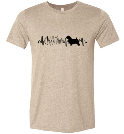 Norfolk Terrier Heartbeat Unisex Short Sleeve TShirt Black - WagALotBowWow