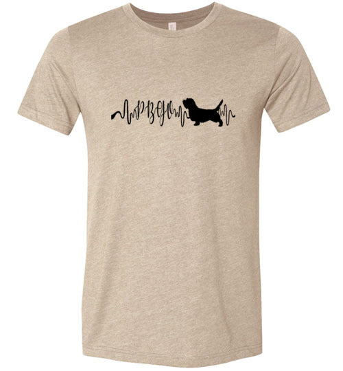 PBGV Heartbeat Unisex Short Sleeve Shirt Black - WagALotBowWow