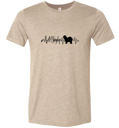 OES Heartbeat Unisex Short Sleeve Shirt Black - WagALotBowWow