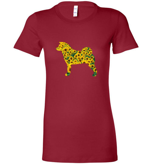 Akita Sunflower - WagALotBowWow