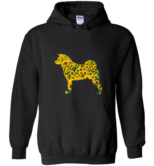 Sunflower Akita LongSleeve & Hoodie - WagALotBowWow