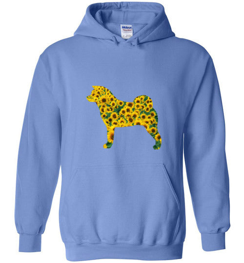Sunflower Akita LongSleeve & Hoodie - WagALotBowWow