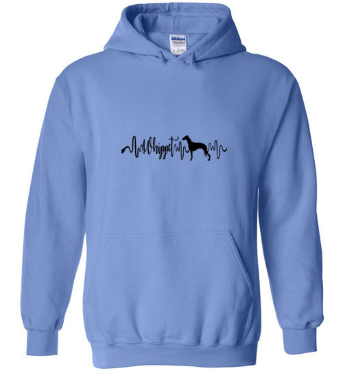 Whippet Heartbeat Long Sleeve & Hoodie Unisex - WagALotBowWow